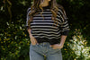 Boxy Striped Knit - Navy