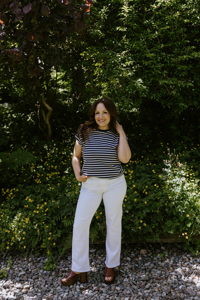 Casual Striped Shirt - Navy
