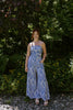 Palm Print Top & Pant Set - Blue