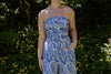 Palm Print Top & Pant Set - Blue