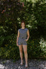 Striped Casual Romper - Navy