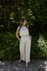 Linen Top & Flowy Pant Set - Oat