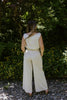 Linen Top & Flowy Pant Set - Oat