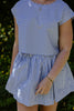 Striped Top & Skirt Set - Light Blue