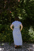 Striped Classic Button Up Midi - Blue