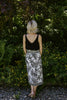 Palm Print Black & White Skirt