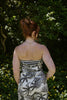 Palm Print Black & White Strapless Pant Set