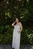 Linen Ruched Top & Flowy Pant Set - Oat