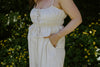 Linen Ruched Top & Flowy Pant Set - Oat