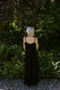 Linen Ruched Top & Flowy Pant Set - Black