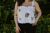 Embroidered Scalloped Top - Cream