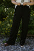 Linen Pant With Straight Leg - Black