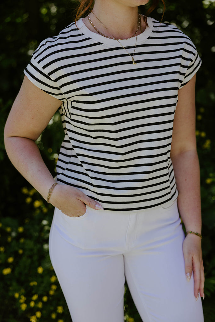 Casual Striped Shirt - Black