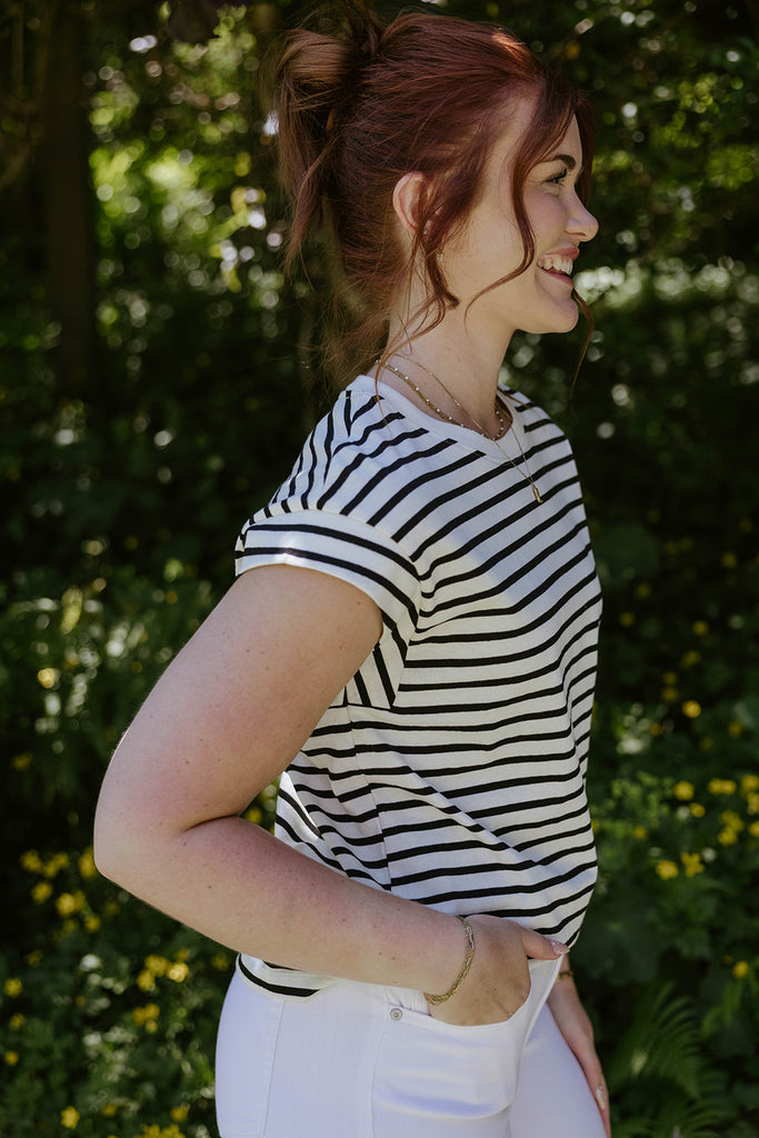 Casual Striped Shirt - Black