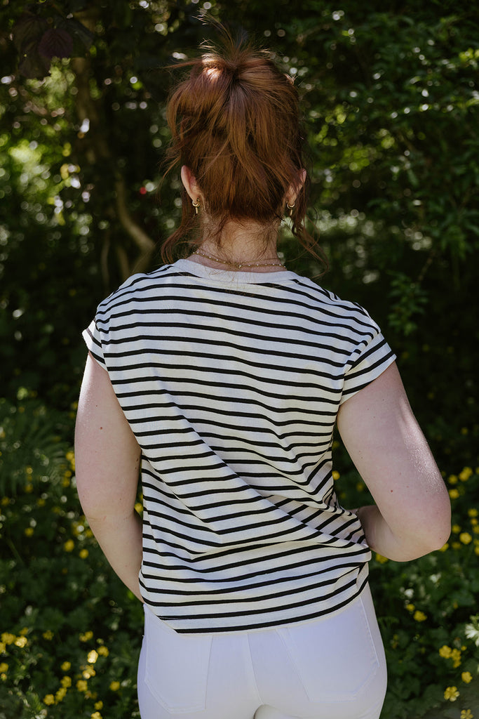 Casual Striped Shirt - Black