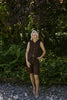 Linen Vest and Shorts Set - Brown