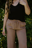 Linen Pant With Straight Leg - Cocoa