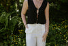 Button Up Knit Tank - Black