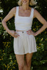 Linen Shorts with Pockets - Oat