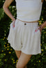 Linen Shorts with Pockets - Oat