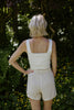 Linen Shorts with Pockets - Oat