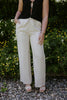 Linen Pant With Straight Leg - Oat