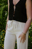 Linen Pant With Straight Leg - Oat