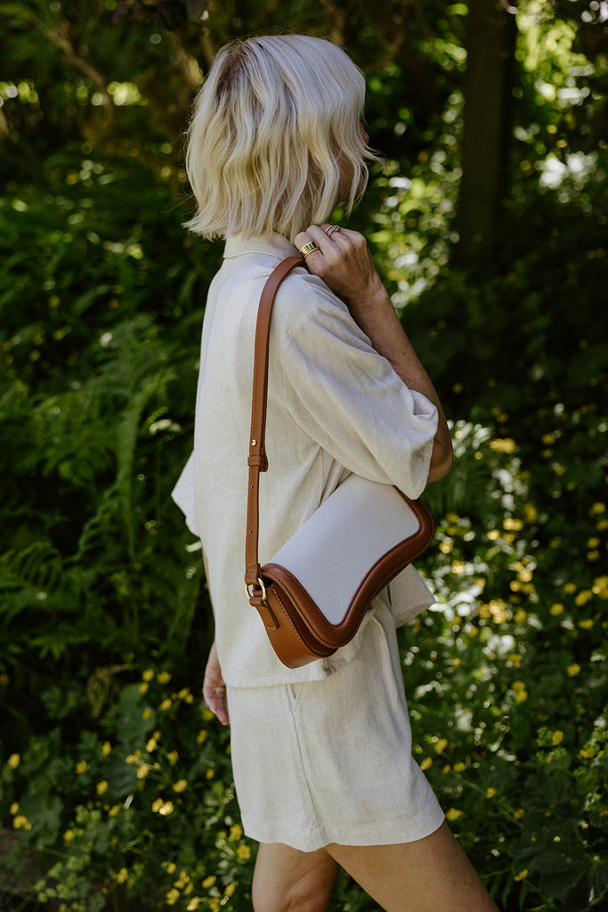 Canvas Shoulder Bag - Tan