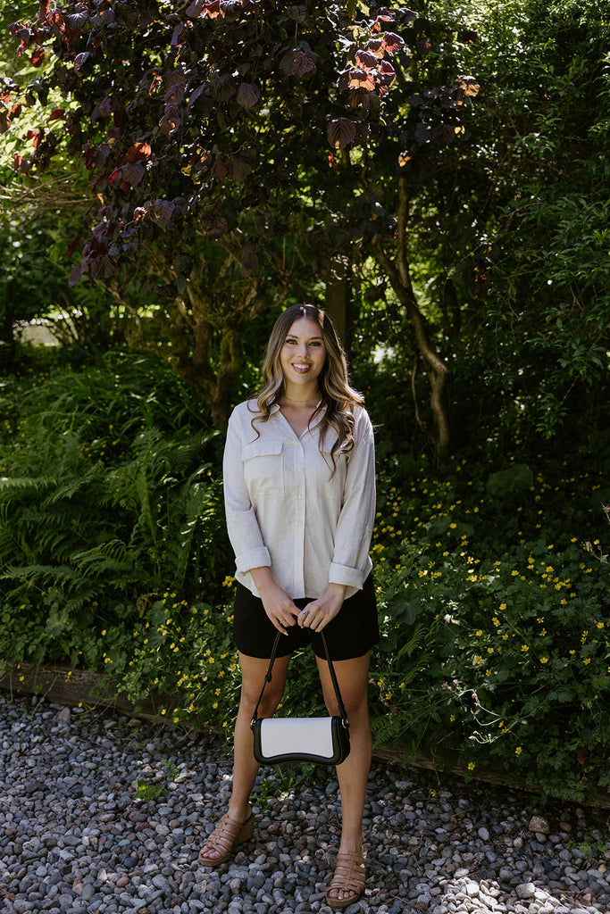 Canvas Shoulder Bag - Black