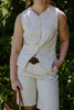 Linen Vest & Shorts Set - Oatmeal