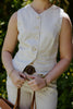 Linen Vest & Shorts Set - Oatmeal