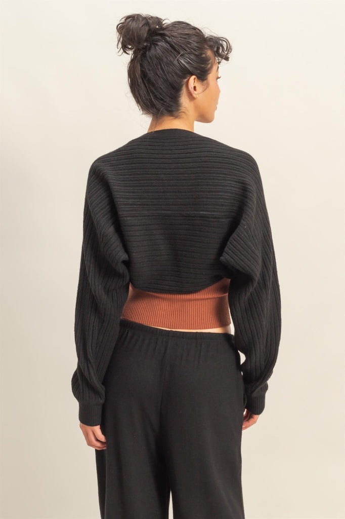 The Cropped Ballet Shrug - Black