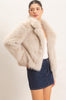 The Elevated Classic Faux Fur Jacket - Taupe