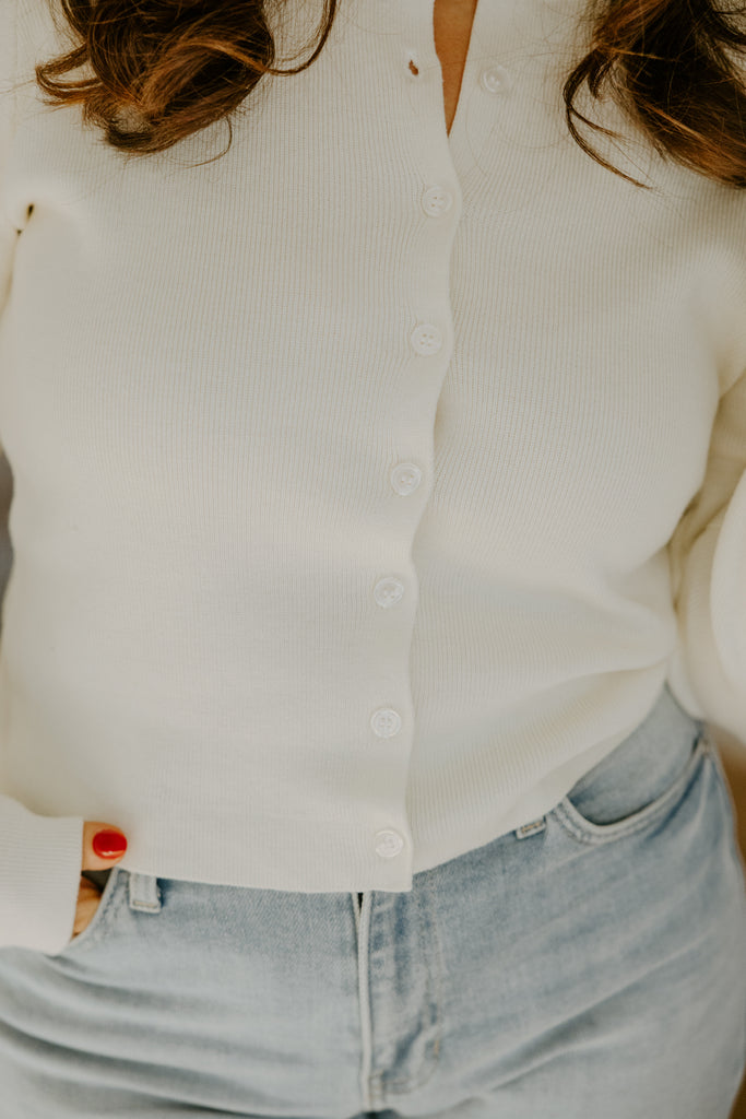 Classic and Simple Cardi - Cream
