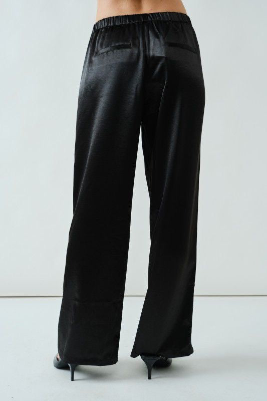 Satin Tux Pant - Black