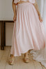 Bubble Top & Flowy Midi Skirt Set - Pink