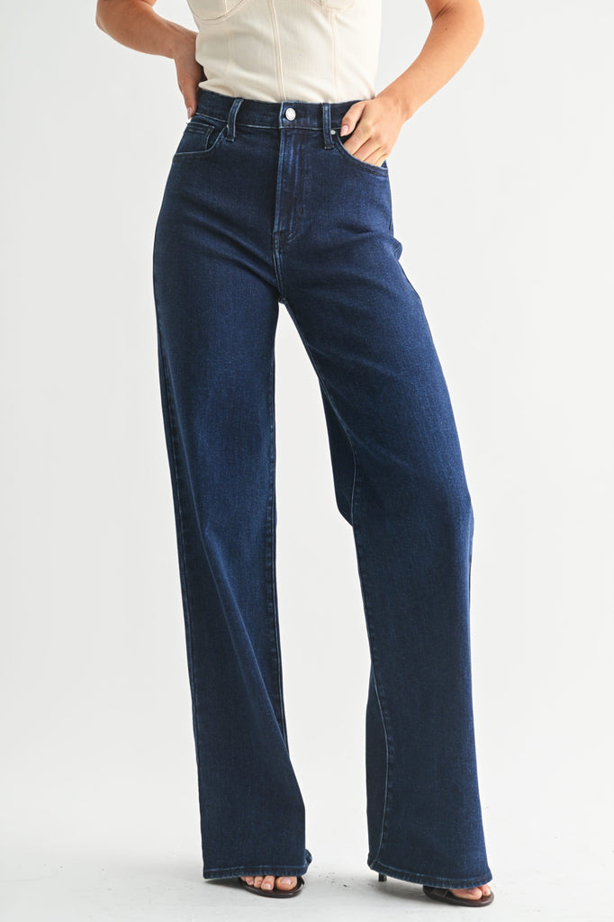 Palazzo Long Jean - Dark Denim