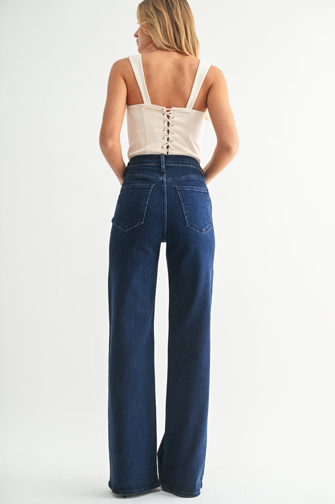 Palazzo Long Jean - Dark Denim