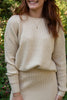 Waffle Sweater & Skirt Set - Oat