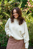 Classic Exposed Seam Sweater - Cream