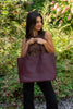 Large Woven Bag - Burgundy