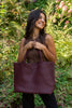 Large Woven Bag - Burgundy