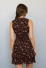 Floral Shirt And Mini Skirt - Brown