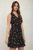 Floral Skirt And Mini Skirt Set - Black