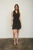 Floral Skirt And Mini Skirt Set - Black