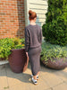 Waffle Sweater & Skirt Set - Heather Charcoal