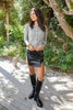 Cable Knit Cardigan - Grey