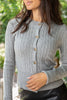 Cable Knit Cardigan - Grey