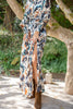 Button Down Belted Maxi - Blue