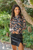 Sheer Black Floral Shirt
